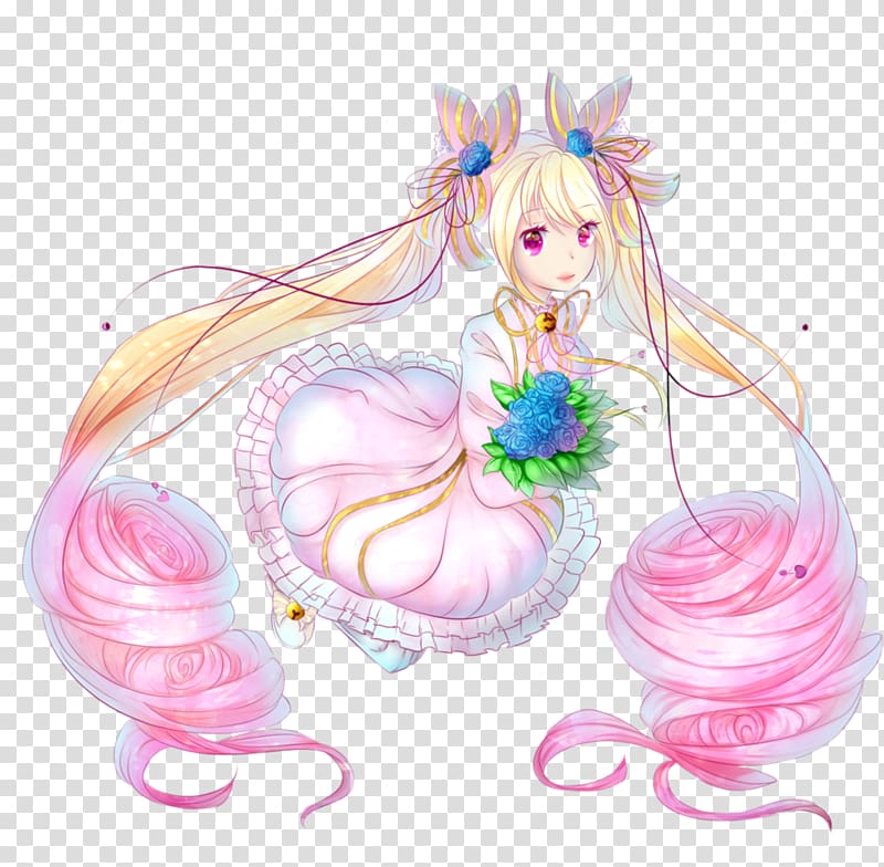 Anime Chibi Artist Raffle, whit Flower transparent background PNG clipart