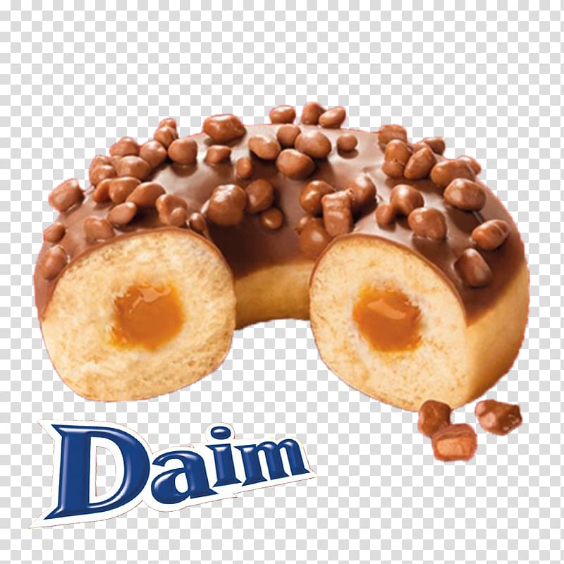 Donuts Beignet Daim Praline Chocolate, daim transparent background PNG clipart
