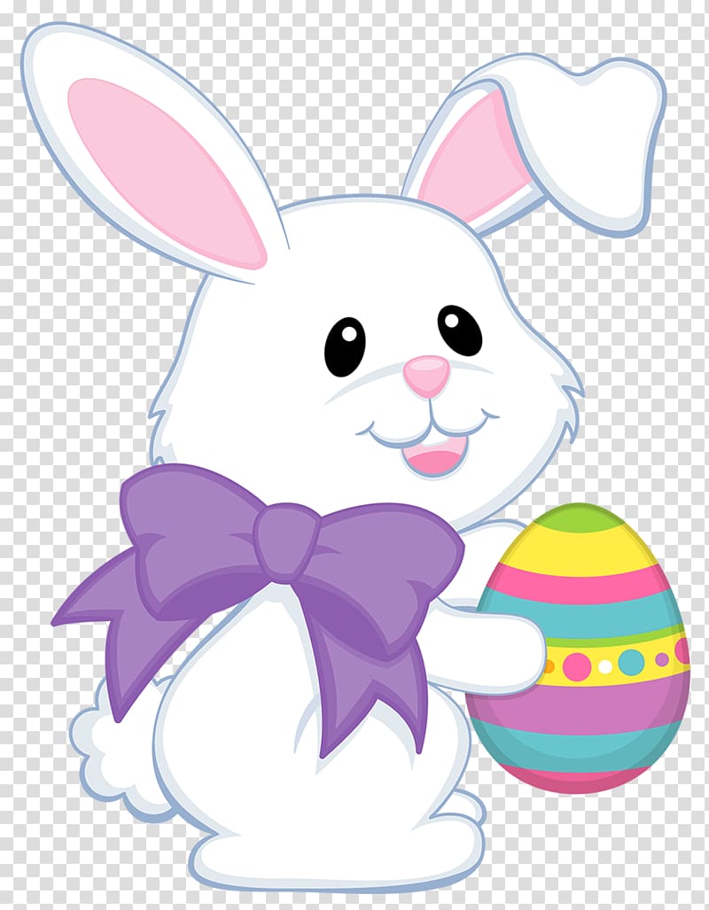 Easter Bunny Rabbit Easter egg , Cute Easter transparent background PNG clipart