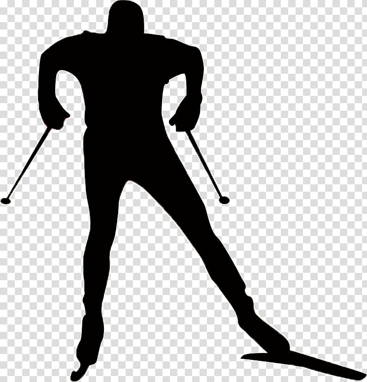 Ski Poles Cross-country skiing Silhouette, cross silhouette transparent background PNG clipart