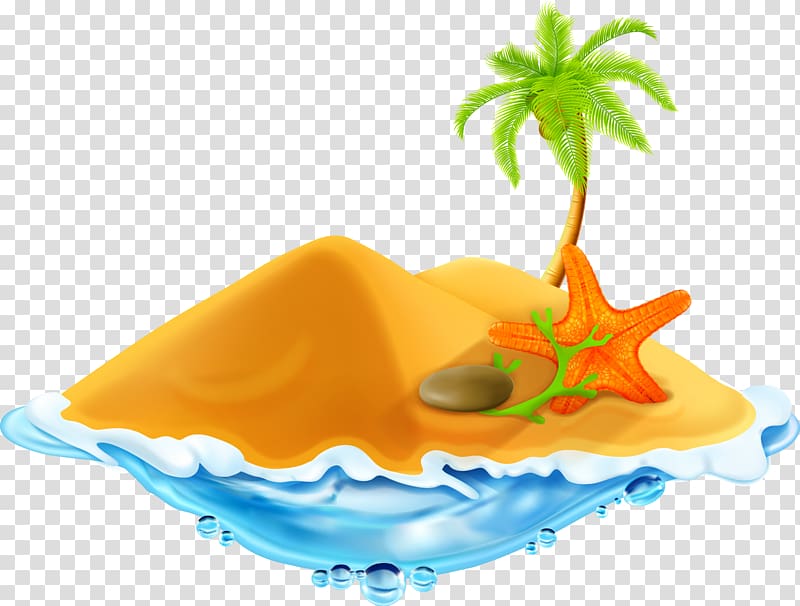 Sea Islands Illustration, cartoon cute creative island island transparent background PNG clipart