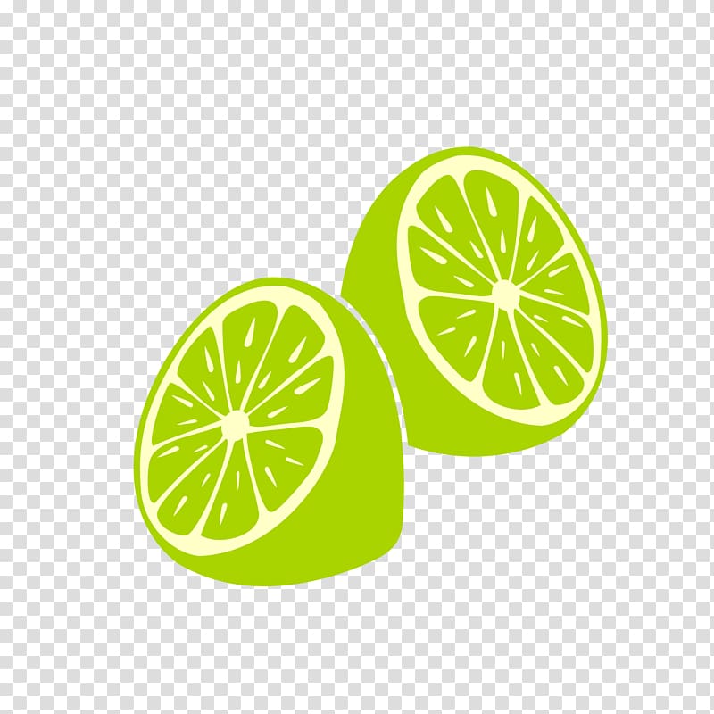 Key lime Sweet Lemon Persian lime, green lemon transparent background PNG clipart