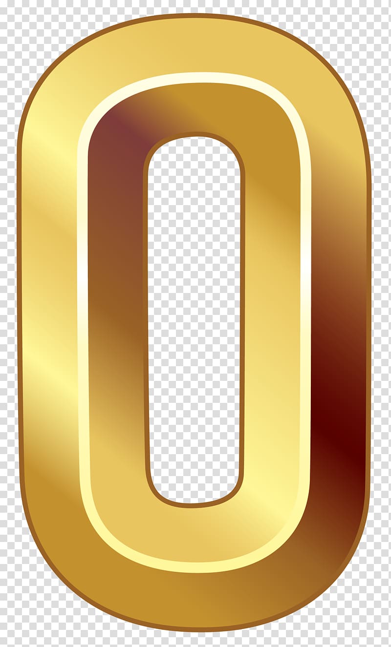 brown zero illustration, Old Trafford Manchester United F.C. Premier League Stoke City F.C. 0, Gold Number Zero transparent background PNG clipart