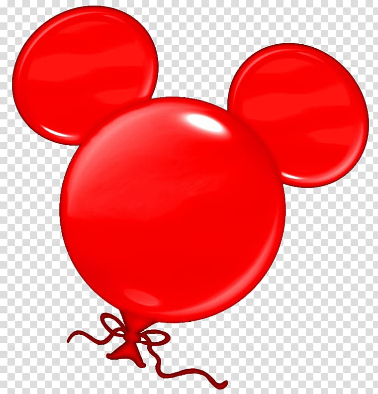 red mouse-themed balloon illustration, Mickey Mouse Minnie Mouse Balloon , Balloon s transparent background PNG clipart