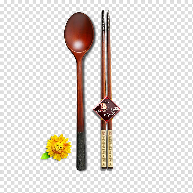 Wooden spoon Chopsticks Meal, Spoon and chopsticks transparent background PNG clipart