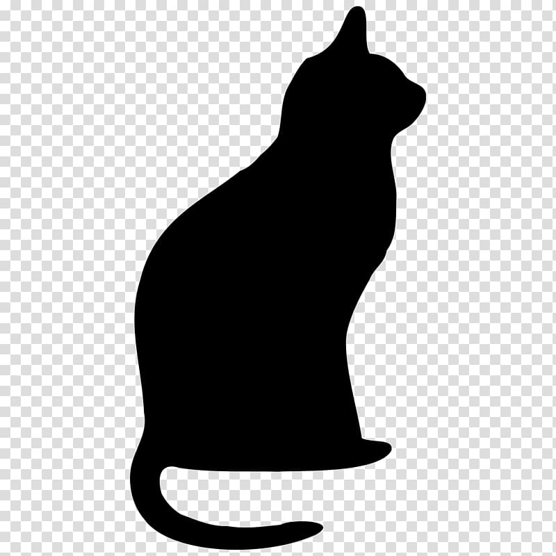 Black cat Kitten Silhouette , black cat transparent background PNG clipart