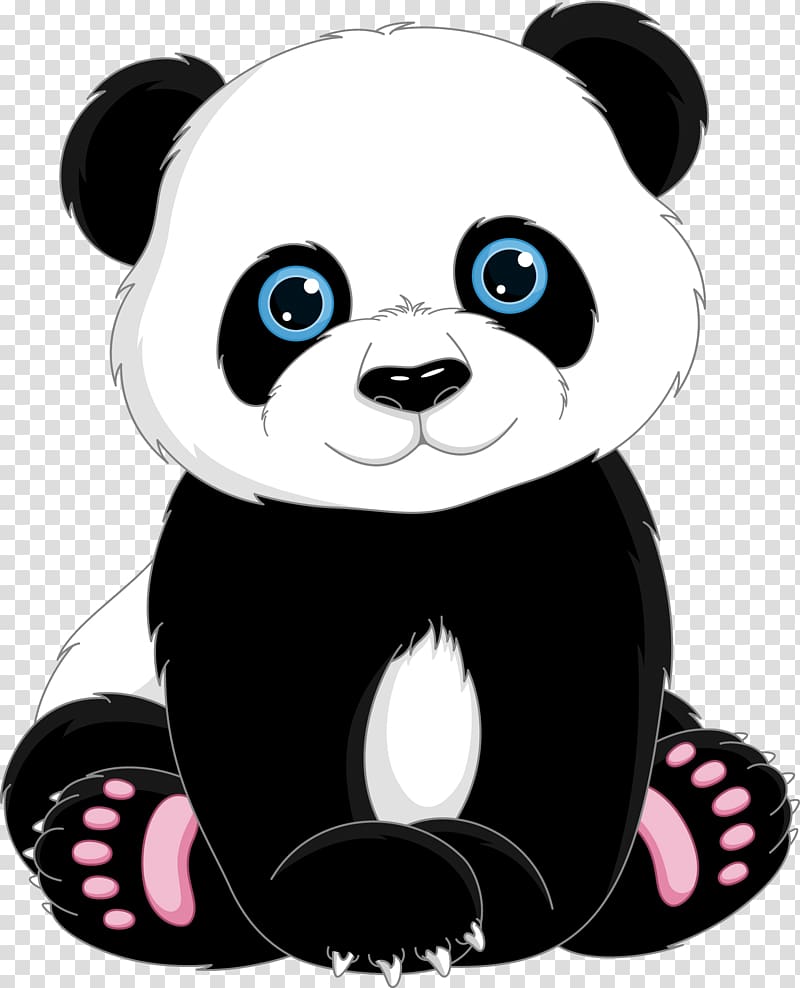 cute cartoon panda transparent background PNG clipart