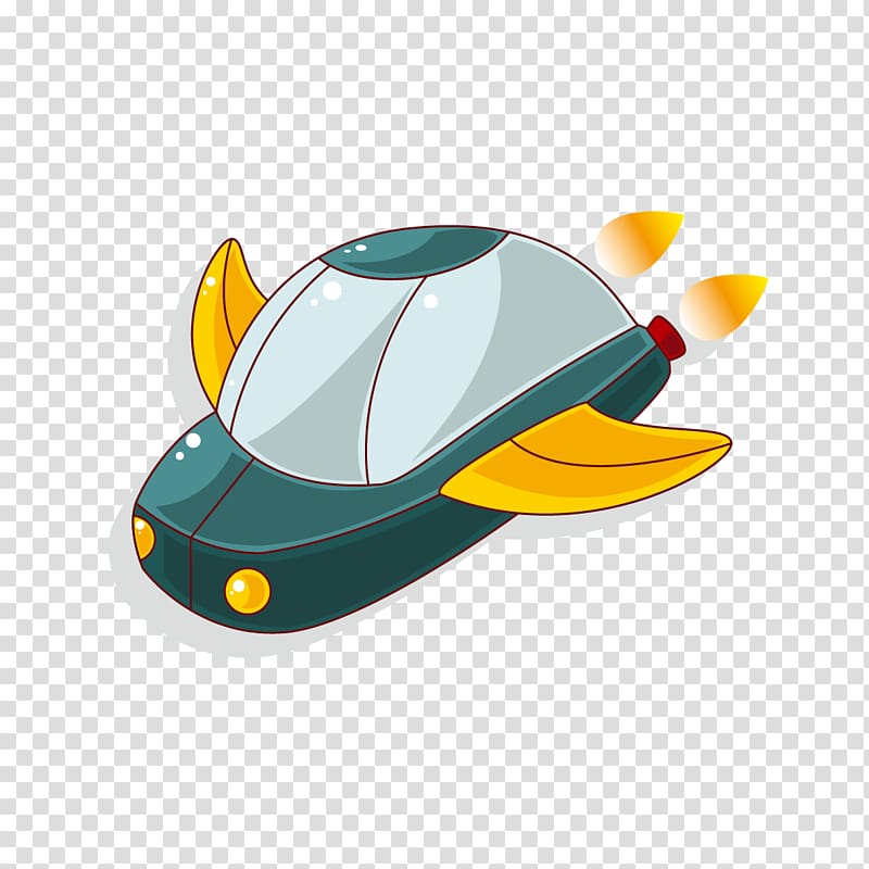 Spacecraft Cartoon Illustration, Creative space transparent background PNG clipart