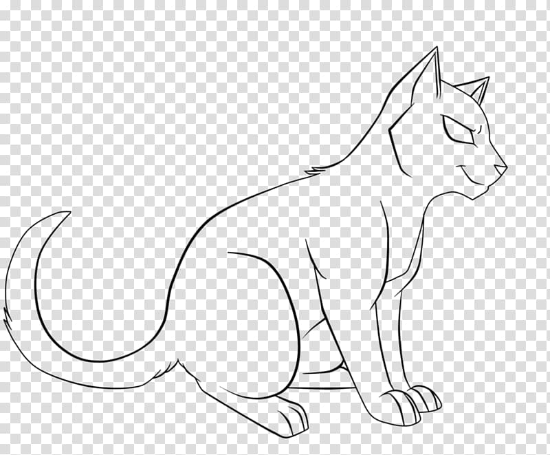 Wildcat Line art Kitten Drawing, sturdy transparent background PNG clipart