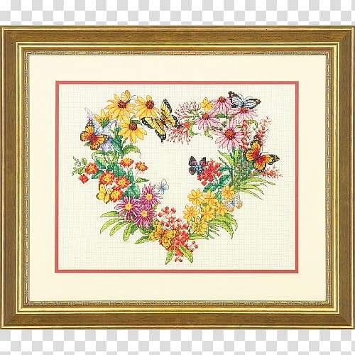 Cross-stitch Embroidery Christmas Cross Stitch Needlework, flower transparent background PNG clipart