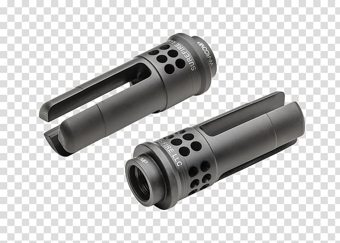 Flash suppressor Silencer Firearm Weapon Muzzle brake, weapon transparent background PNG clipart