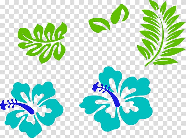 Hawaii Borders and Frames Rosemallows , green leaves hibiscus transparent background PNG clipart