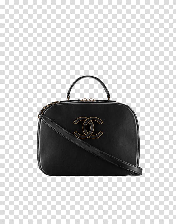 Chanel Coco Handbag Fashion, black and gold transparent background PNG clipart