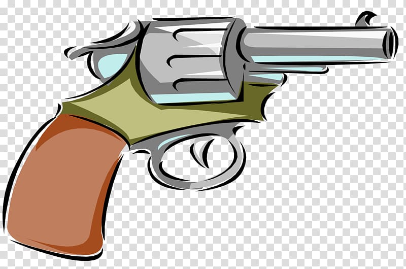 Firearm Starting pistol Revolver , Cartoon Revolver transparent background PNG clipart
