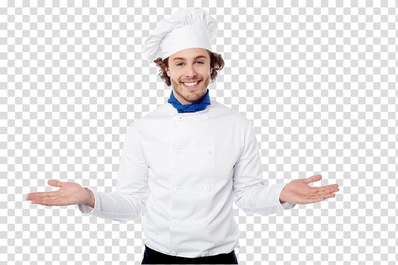 man wearing chef uniform, Chef\'s uniform Restaurant Cooking, chef transparent background PNG clipart