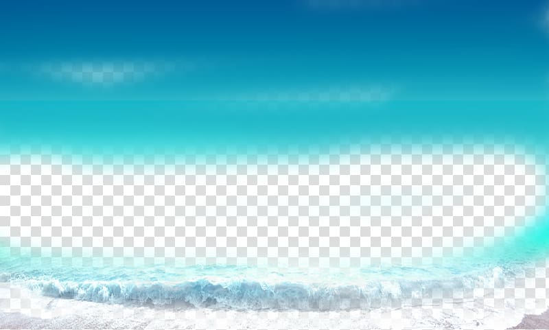 ocean waves bashing shore at daytime, Blue Sky Turquoise Sea , Sea and sky transparent background PNG clipart