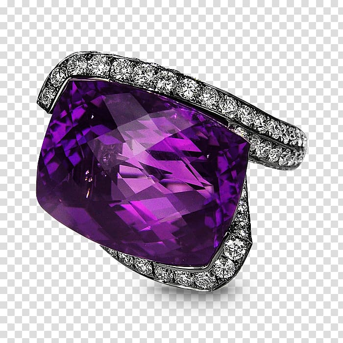 Earring Amethyst Jewellery Diamond, amethyst transparent background PNG clipart