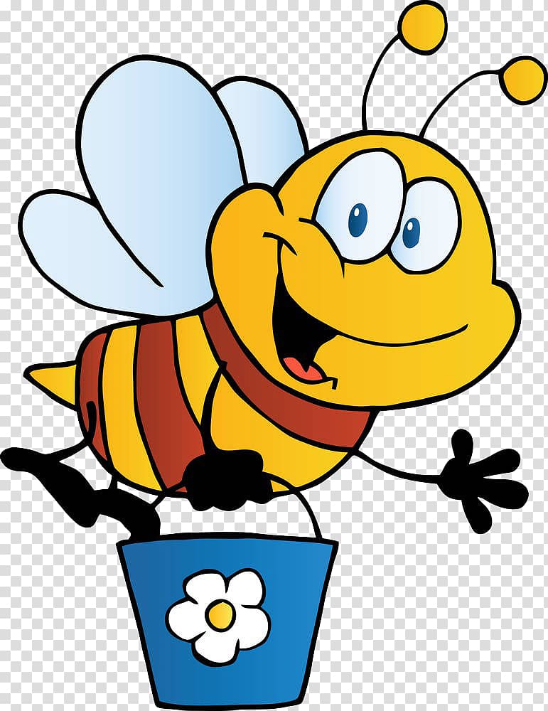 Honey bee , Bee pail transparent background PNG clipart