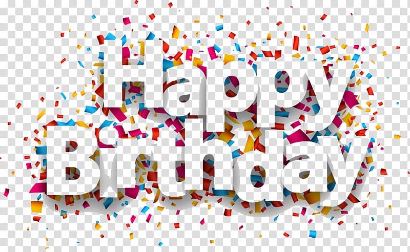 Paper Birthday Confetti , happy Birthday, Happy Birthday transparent background PNG clipart