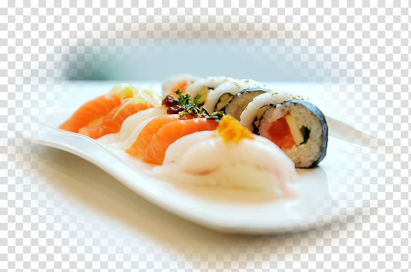 California roll Sashimi Gimbap Smoked salmon Sushi, sushi takeaway transparent background PNG clipart