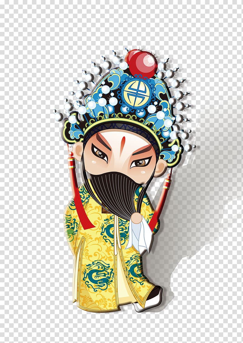 Peking opera Cartoon Poster Silhouette, Peking Opera characters transparent background PNG clipart