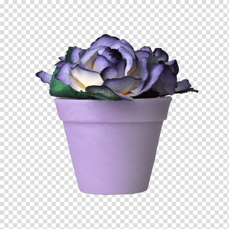Cut flowers Lilac Rose Violet, flower pot transparent background PNG clipart
