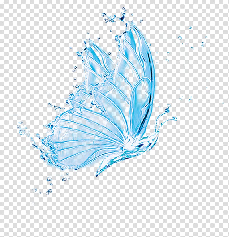 blue butterfly , Water, Beautiful butterfly Water Dance Singles transparent background PNG clipart
