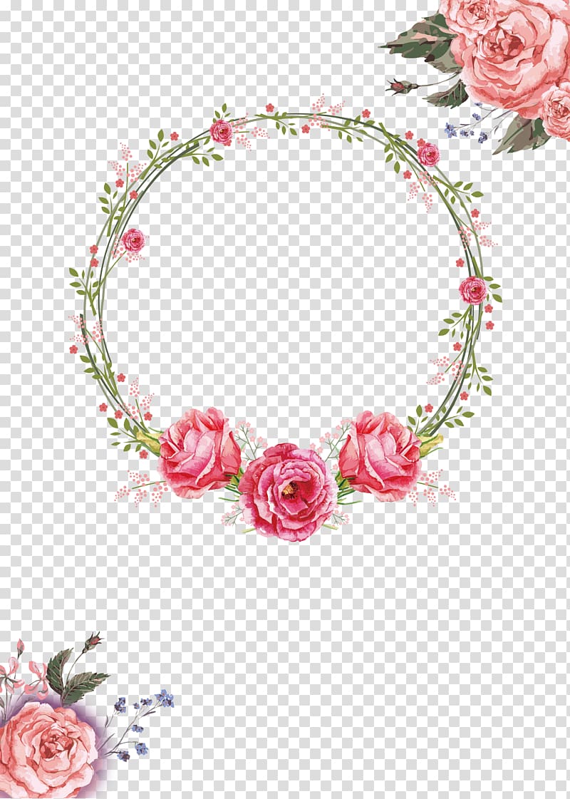 Floral design Wreath Garland Crown, Peony Wreath, pink flowers transparent background PNG clipart