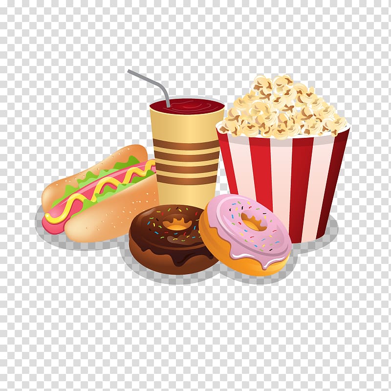 Hot dog Popcorn Fast food Euclidean , popcorn transparent background PNG clipart