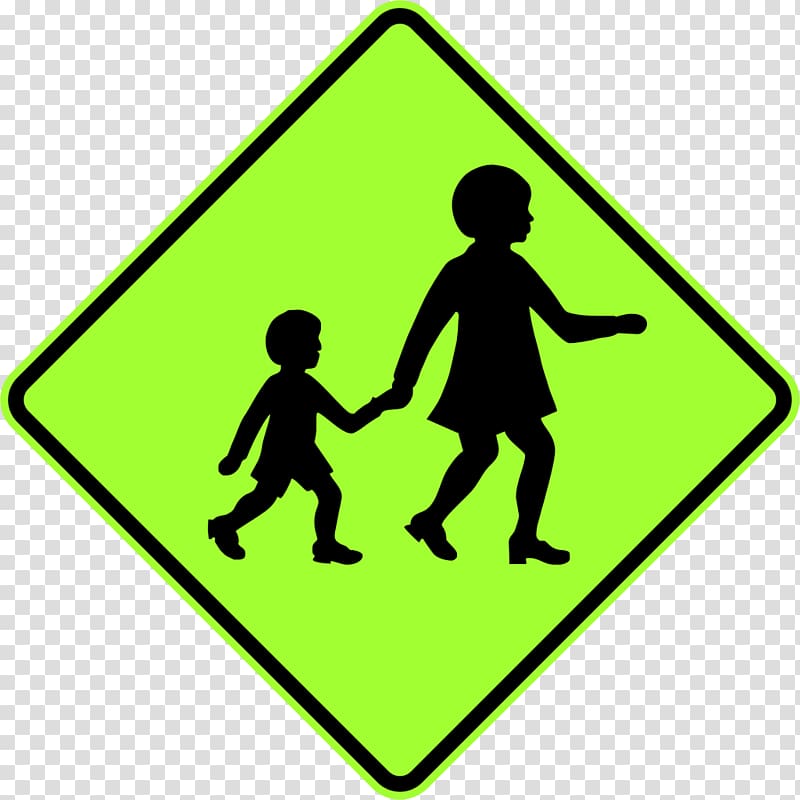 Australia Traffic sign Child Road, warning sign transparent background PNG clipart