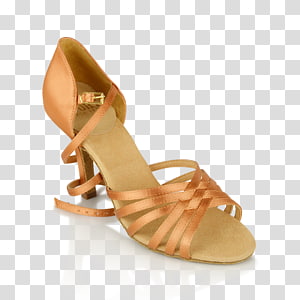Latin dance Tan Shoe Sandal, dancing shoes transparent background PNG clipart thumbnail