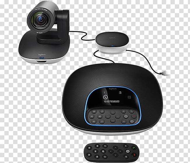 Full HD webcam 1920 x 1080 pix Logitech GROUP Stand Grupo Logi Bundle Videotelephony Logitech ConferenceCam BCC950, Webcam transparent background PNG clipart