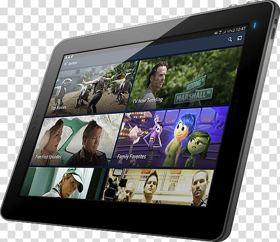 Tablet Computers Vudu Video Film Mobile app, atom movie app transparent background PNG clipart