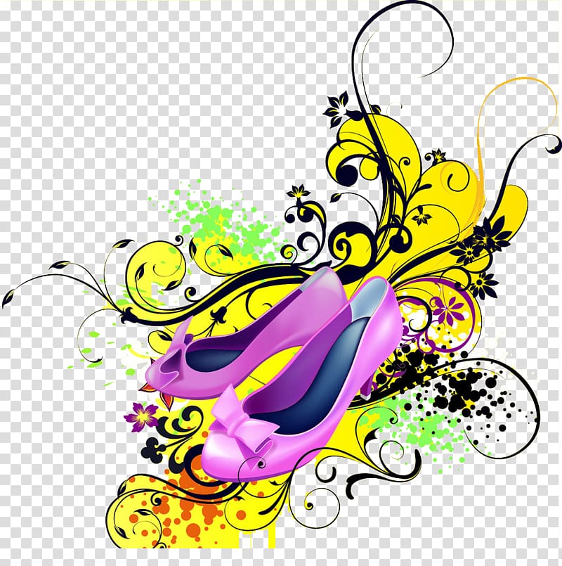 Butterfly , Cartoon Shoes transparent background PNG clipart