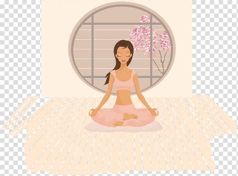 Yoga Woman Lotus position , a full 10 minute practice of stance transparent background PNG clipart