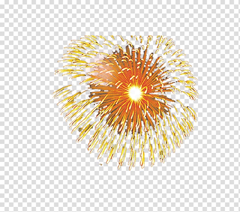 Adobe Fireworks, Yellow festive fireworks effect elements transparent background PNG clipart