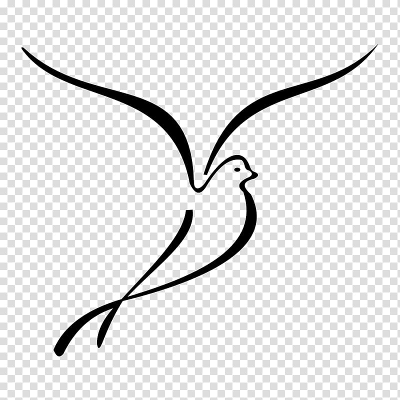 Drawing Coloring book Line art Black and white , hand painted dove transparent background PNG clipart