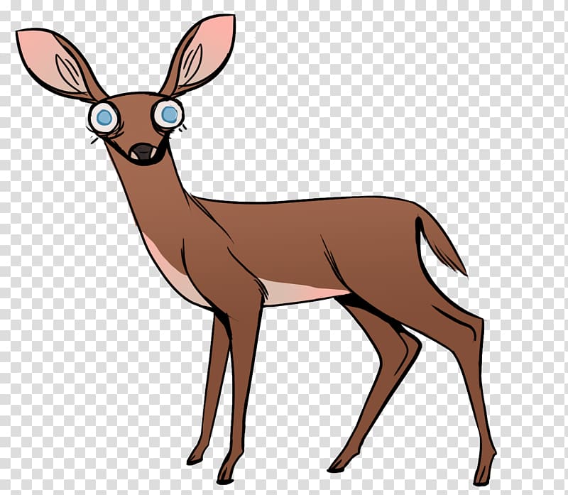White-tailed deer Elk Musk deer Antler, a deer stumbled by a stone transparent background PNG clipart