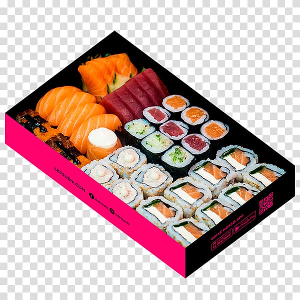 California roll Sashimi Japanese Cuisine Let'Sushi Botafogo Gimbap, basic box transparent background PNG clipart