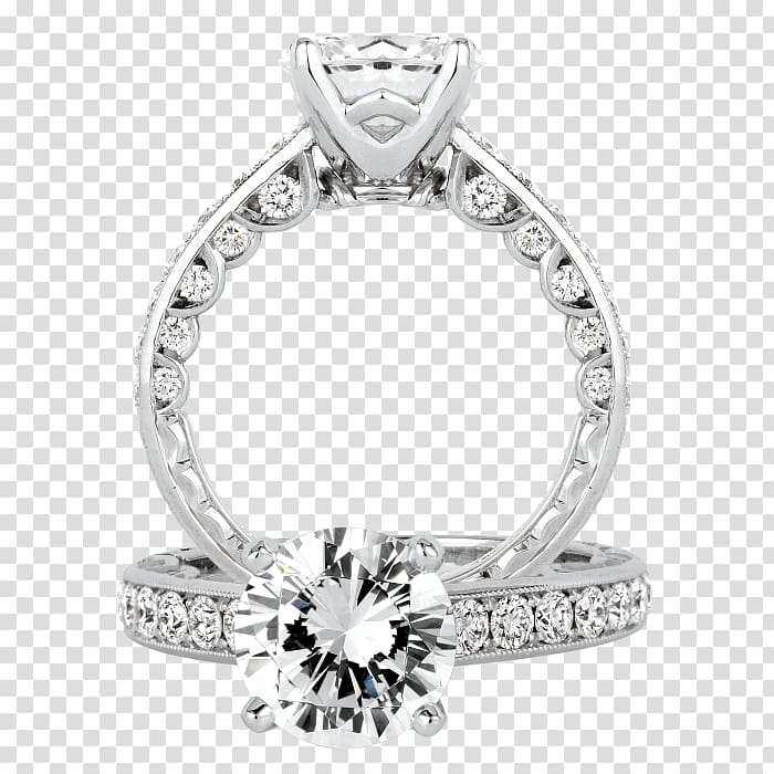 Ring Bling-bling Silver Body Jewellery, creative wedding rings transparent background PNG clipart