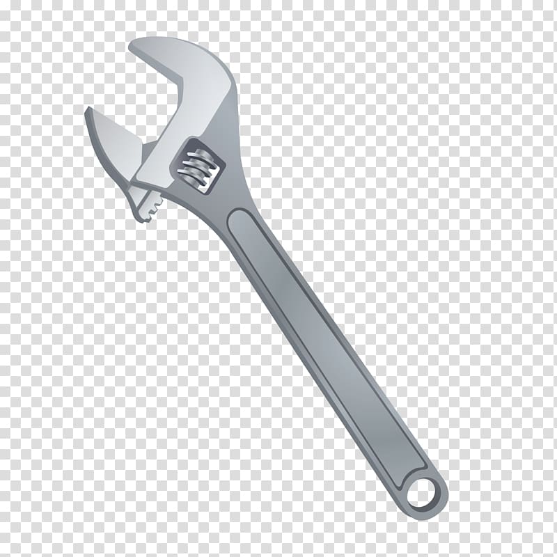 gray crescent wrench illustration, Tool Pliers Wrench, wrench transparent background PNG clipart