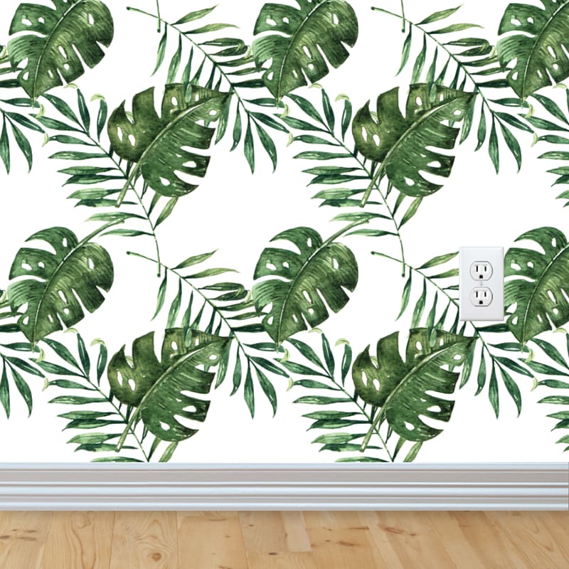 Palm-leaf manuscript Interior Design Services Wall decal , tropical leaves transparent background PNG clipart