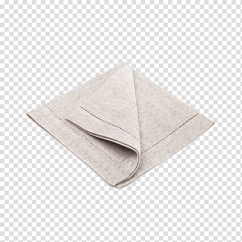 of gray handkerchief, Trakai Cloth Napkins Hemstitch Linen Beige, Napkin transparent background PNG clipart