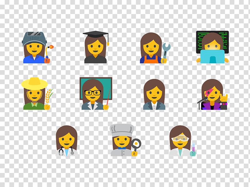 Emoji Android Nougat Gender equality, Emoji transparent background PNG clipart