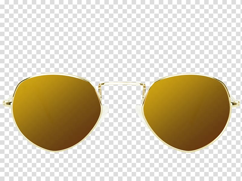 Sunglasses Eyewear Goggles, golden glare transparent background PNG clipart