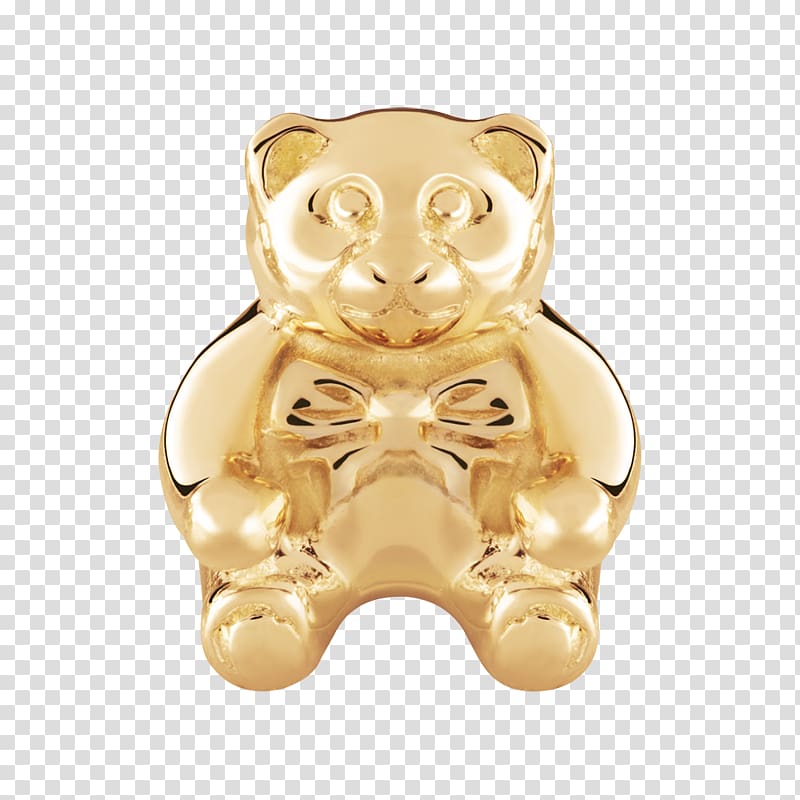 Teddy bear Charm bracelet Colored gold, bear transparent background PNG clipart