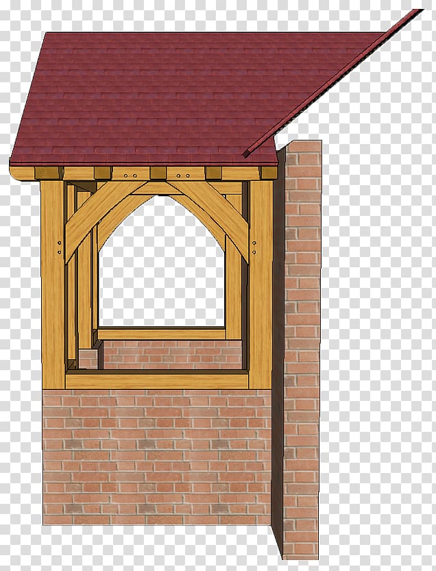 Brick Porch Shed Timber framing Roof, brick transparent background PNG clipart