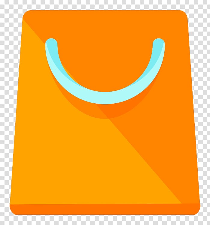 Bag Cartoon Icon, Orange bag transparent background PNG clipart