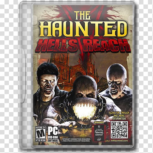 The Haunted Hells Reach PC DVD-ROM case, action film action figure pc game, The Haunted Hells Reach transparent background PNG clipart