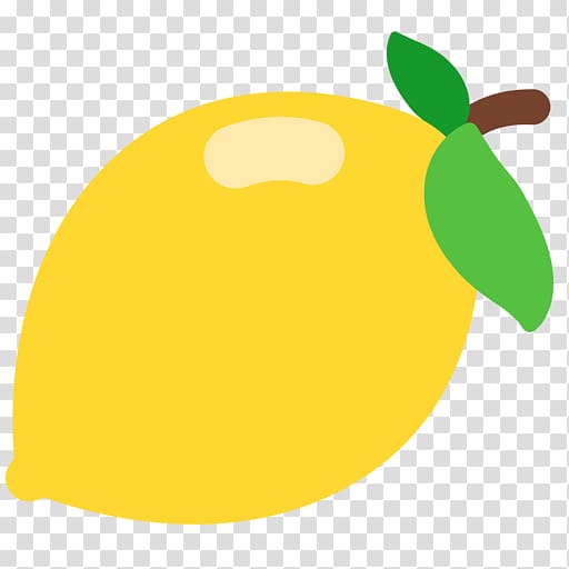 Emoji Lemon Fruit SMS Text messaging, limon transparent background PNG clipart